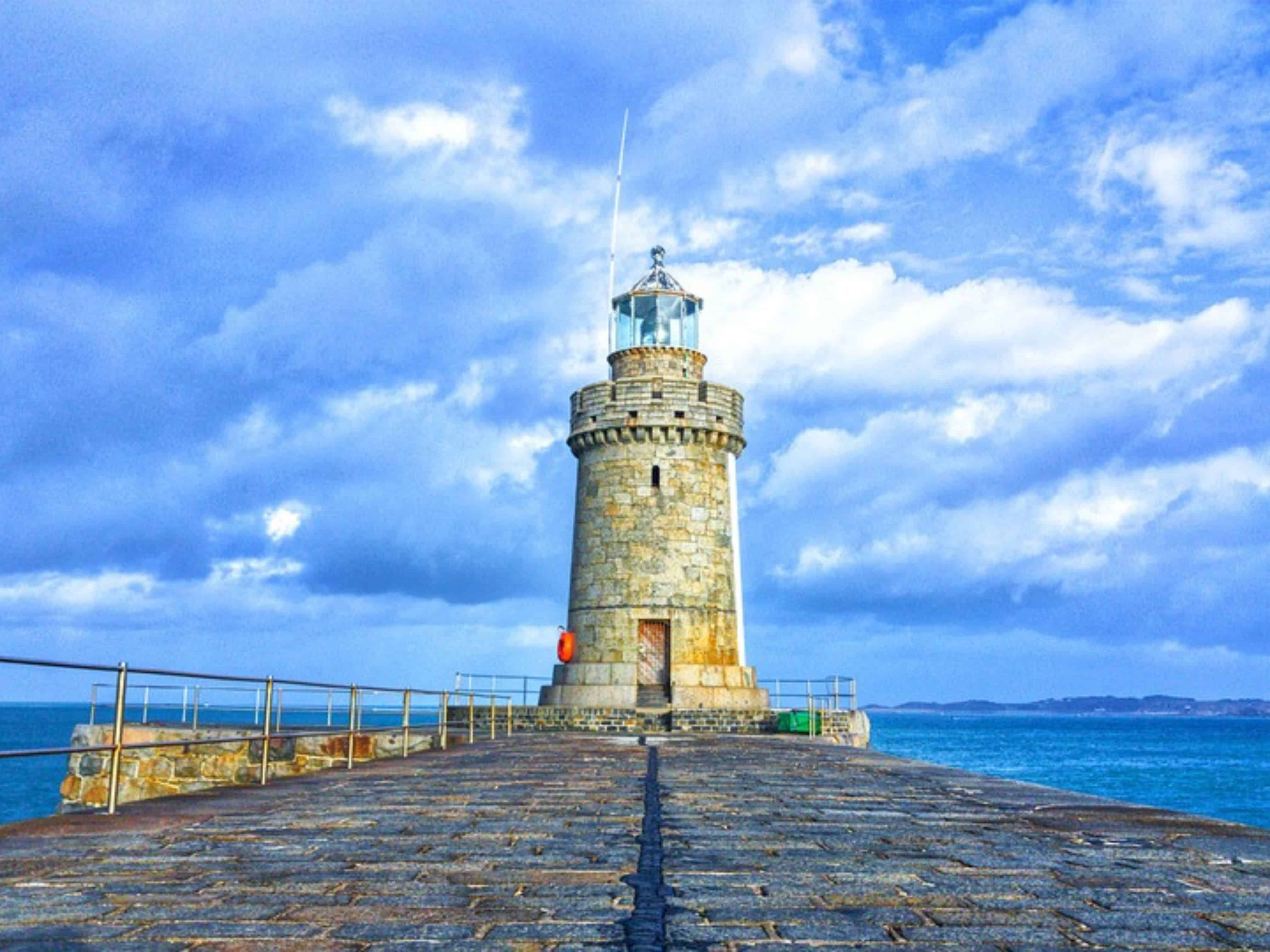 A lighthouse in the background, Alderney