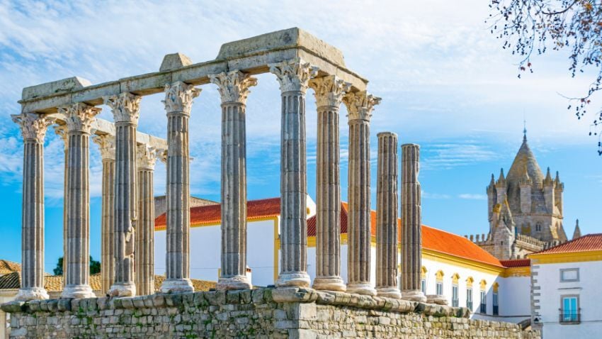 The Roman temple highlights one of the best places to see in Portugal for ancient architecture still standing today.. Although Évora is a small city in the Alentejo plains, it is a UNESCO World Heritage site