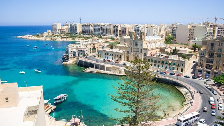 Bay in Valetta, Malta