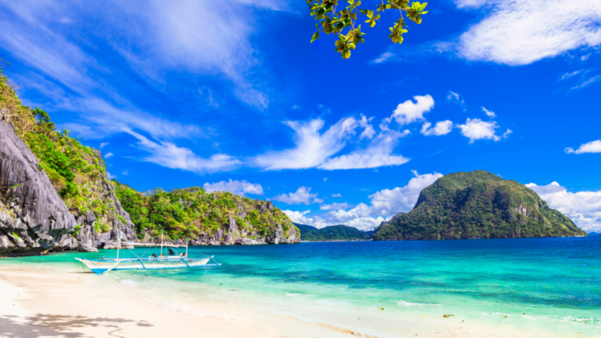 Beach in the  Philippines.