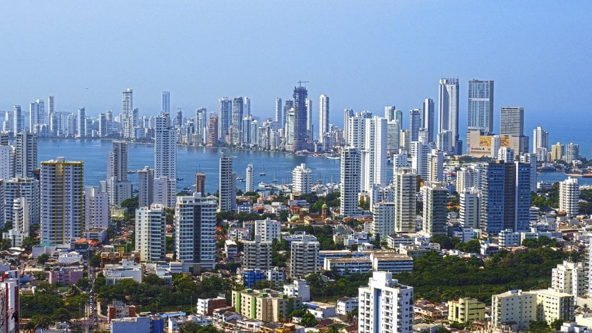 Cartagena panoramic view, Colombia - Safety has improved significantly in Colombia in recent years, and while some areas may require more caution than others, many cities are now considered safe for expats.