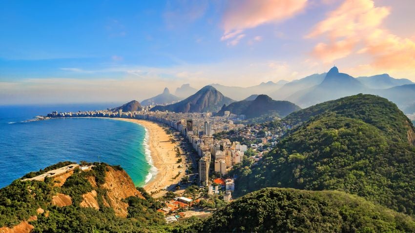Copacabana Beach and Ipanema beach in Rio de Janeiro, Brazil - Its breathtaking beauty, vibrant culture, and myriad of activities have made it a hotspot for remote workers seeking opportunities to combine work and exploration.