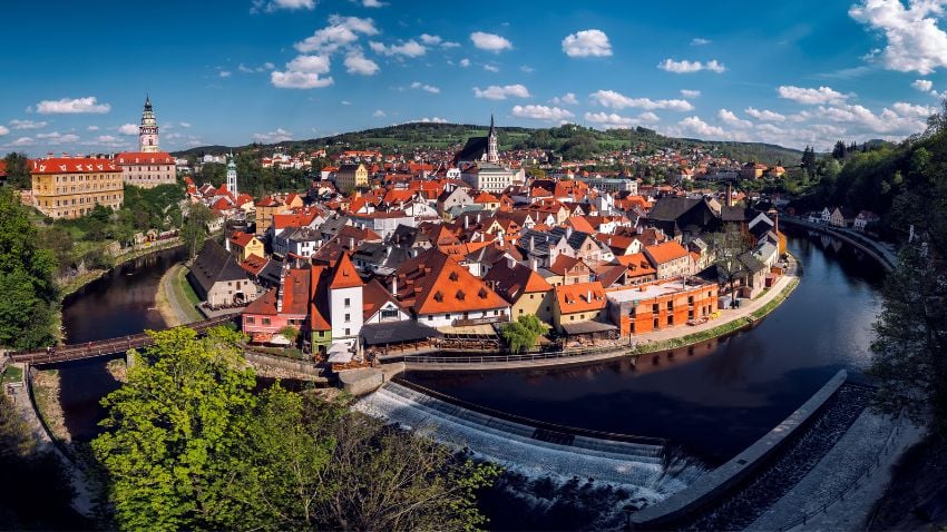 Vista aérea de la República Checa