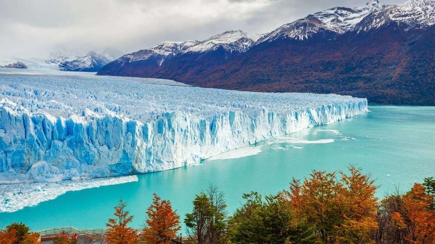 Foto del Glaciar Argentina desde un dron