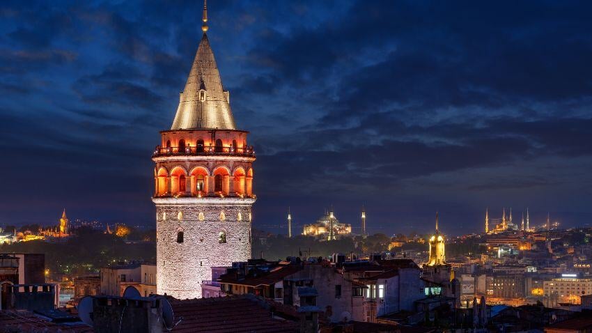 Galata tower in Istanbul, Turkey