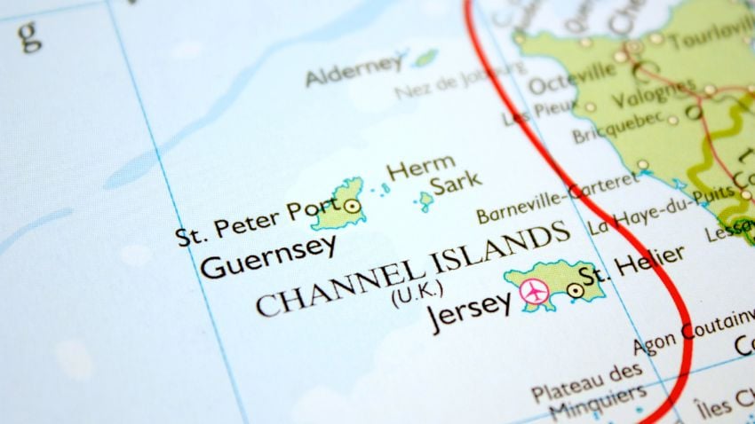 Guernsey on a map