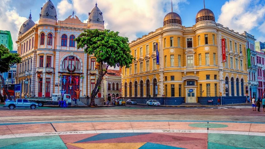 Historical Square in Recife, Pernambuco, Brazil