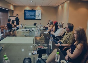 Mikkel Thorup lecturing about offshore investments
