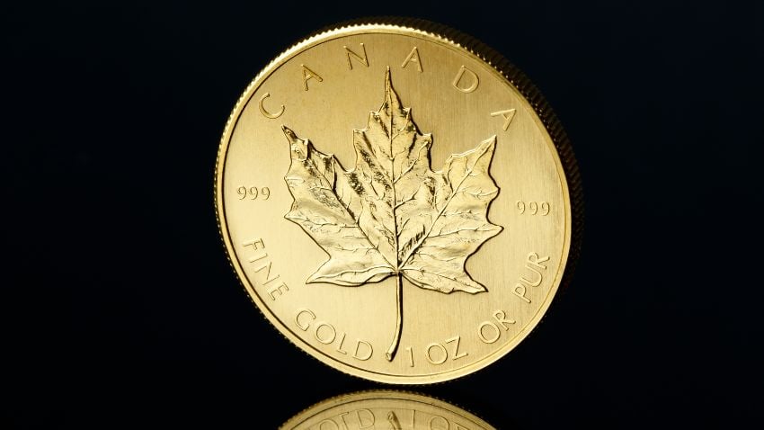 In a gold investment SDIRA, you can only invest in gold with a fineness of at least 99.5%. In the image, we can see a specimen of Canadian Maple Leaf Coins that meets the necessary requirement
