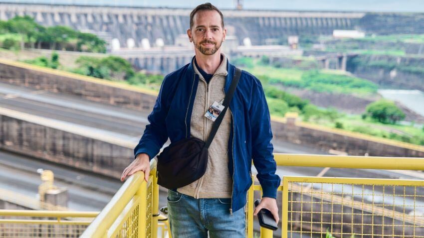 In the background, the Itaipu Dam, which we visited during the amazing Paraguay Tour with clients and partners in May 2024