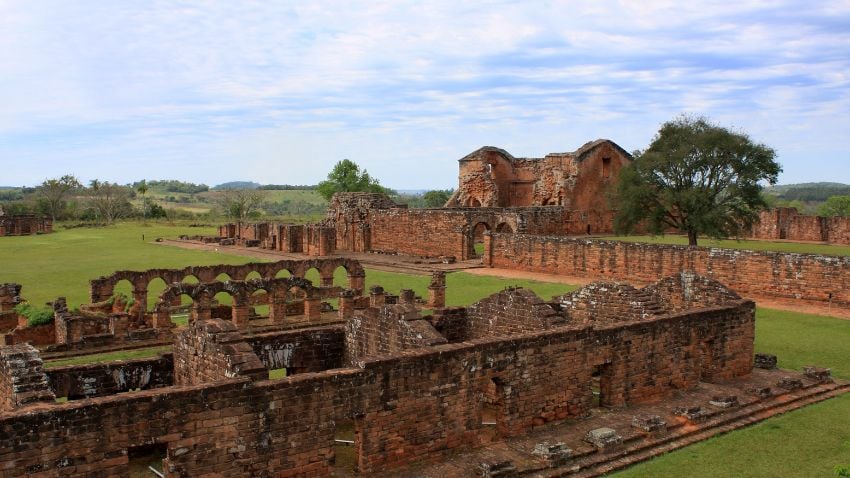 Ruínas da missão jesuíta em Trinidad, Paraguai