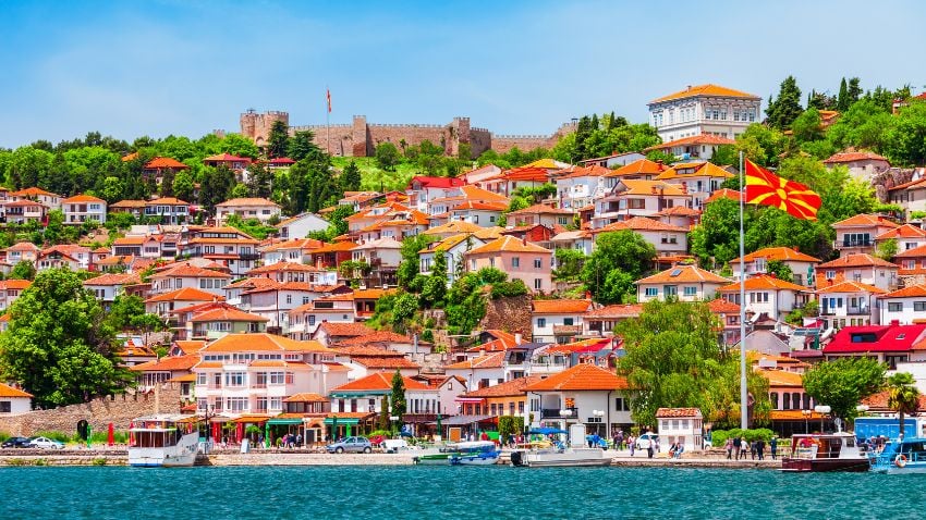 Lago Ohrid e cidade de Ohrid, Macedônia