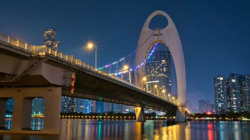 Liede Bridge in Guangzhou China