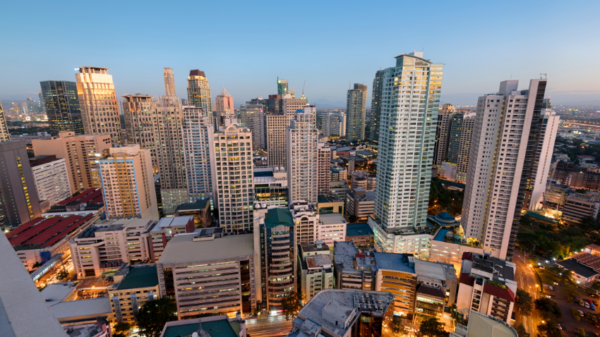 Makati Skyline Metro Manila, Filipinas