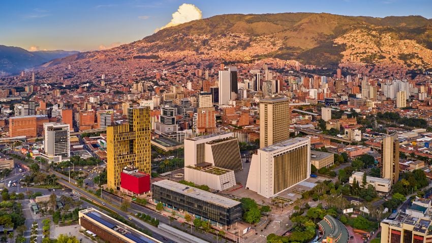 Medellin Centro Atardecer Colombia