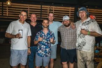 Mikkel with friends and clients