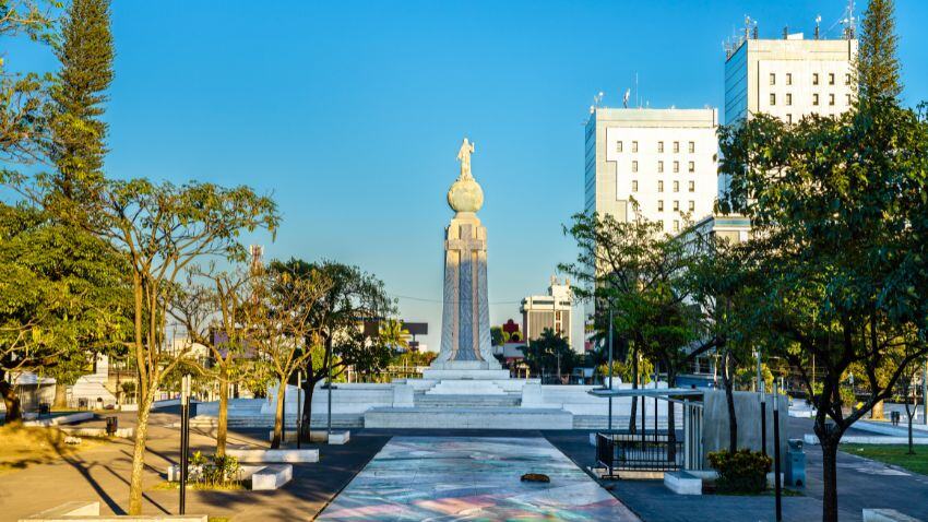 Monument to the Divine Savior of the World in San Salvador, El Salvador, Central America - The Freedom Passport Program in El Salvador requires a $1 million investment in BTC or USDT, targeting high-net-worth individuals to support its growth as a Bitcoin hub, offering citizenship to successful applicants.