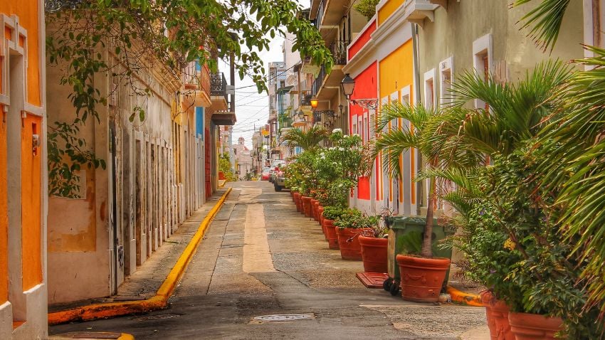 Old San Juan tem um ótimo bairro e ruas aconchegantes