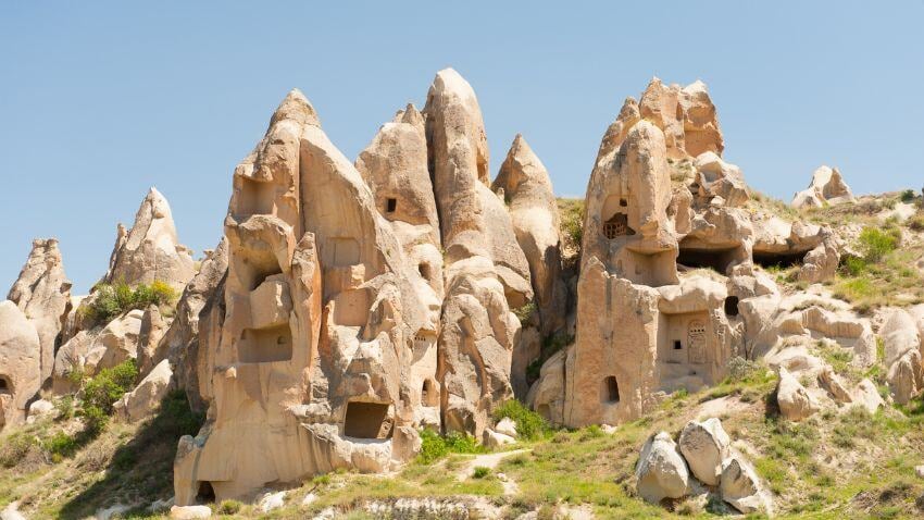 The Göreme Open-Air Museum showcases ancient rock-cut churches with vivid frescoes, offering a glimpse into the Christian heritage of Cappadocia and its unique volcanic landscapes