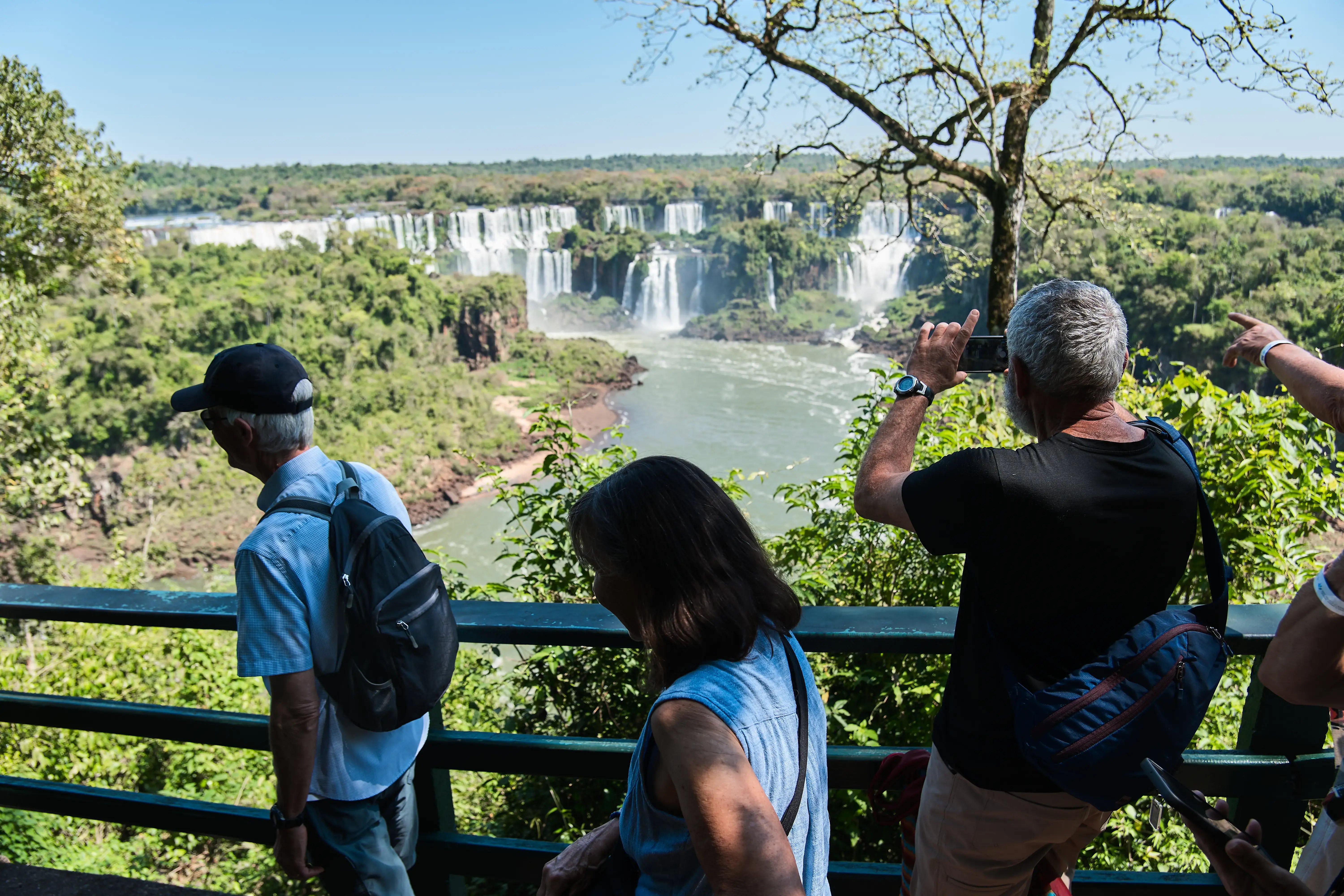 Clients at Iguazu Falls during the September 2025 tour.