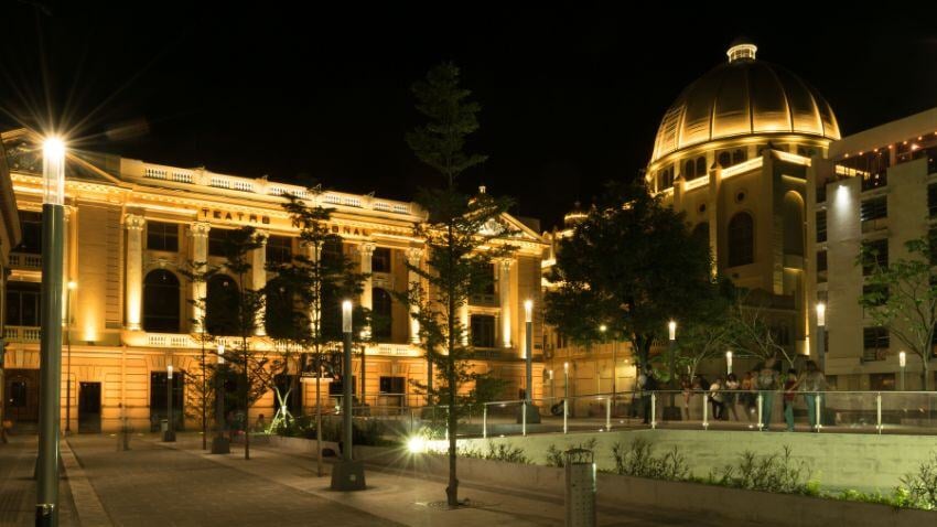 Plaza Morazán in the historic center of El Salvador