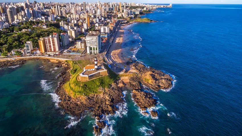 Salvador in Bahia, Brazil - In the vibrant streets of Bahia you can taste very popular food that represents the regions Afro-Brazilian heritage. Acarajé is one of the specialties of Brazilian cuisine