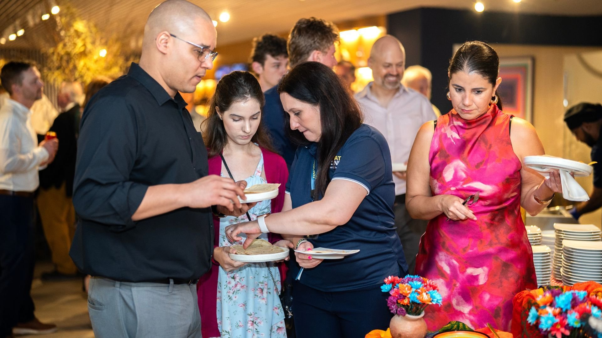 Attending to the guests
