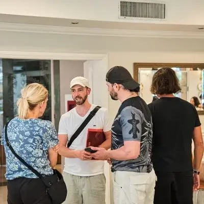 Mikkel with clients on the September Paraguay tour, 2025