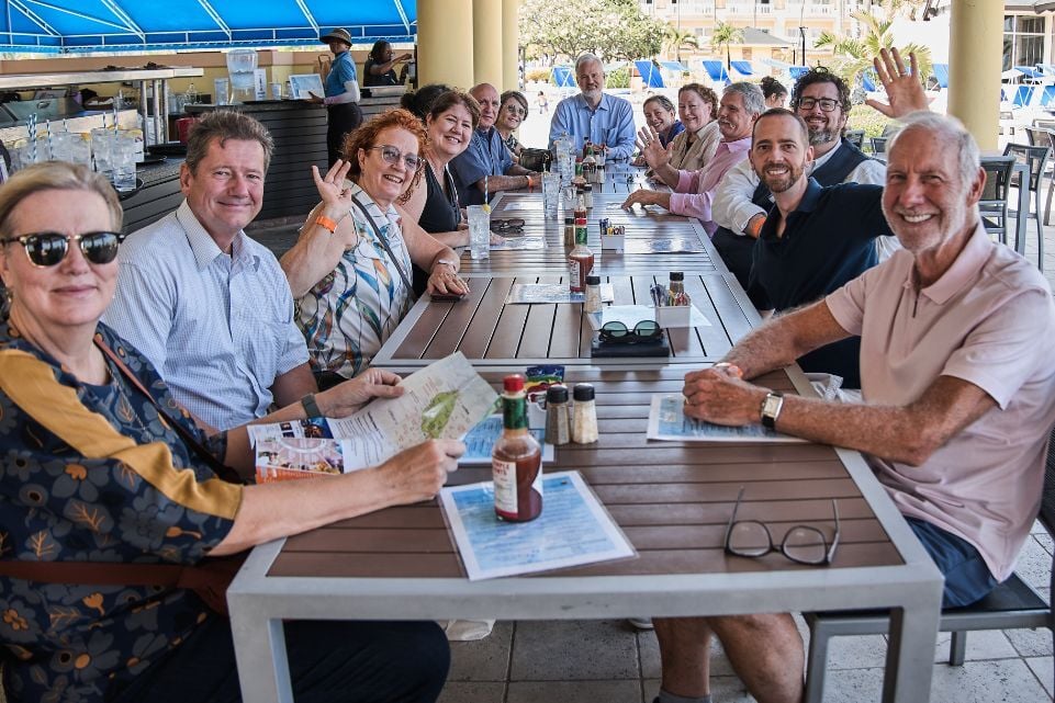 Group of families and friends having fun 
