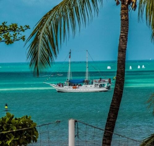 Boats in Fortalezas Beach, Ceará, Brasil