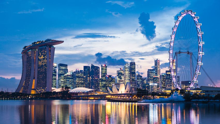 City Skyline In Singapore