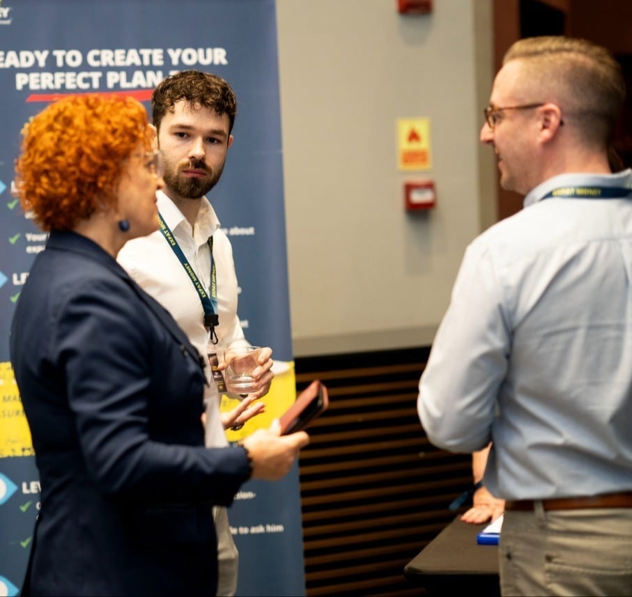 Susan speaking with the Expat Money working group at the March conference