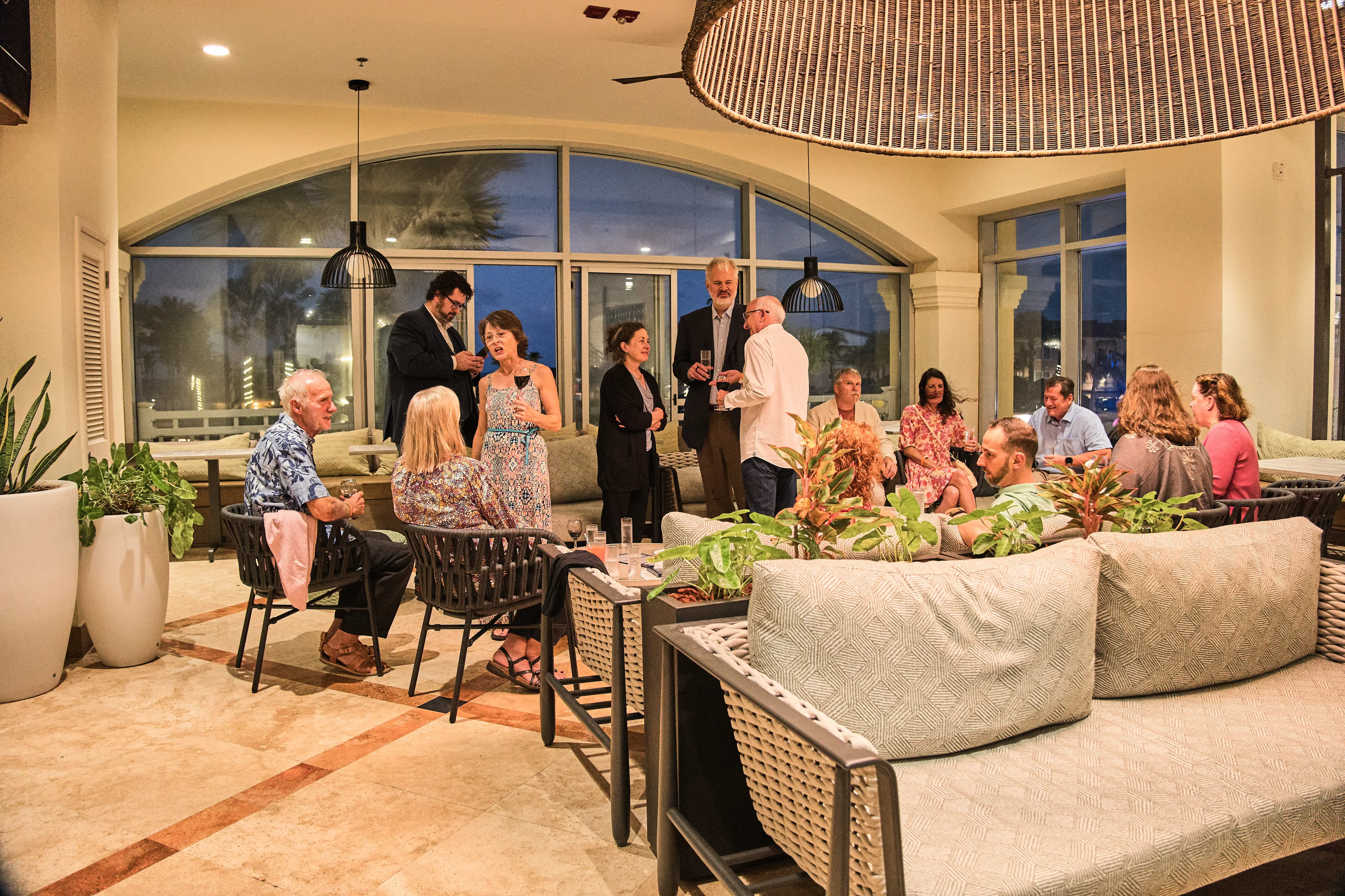 Mikkel meeting with clients on the Family tour