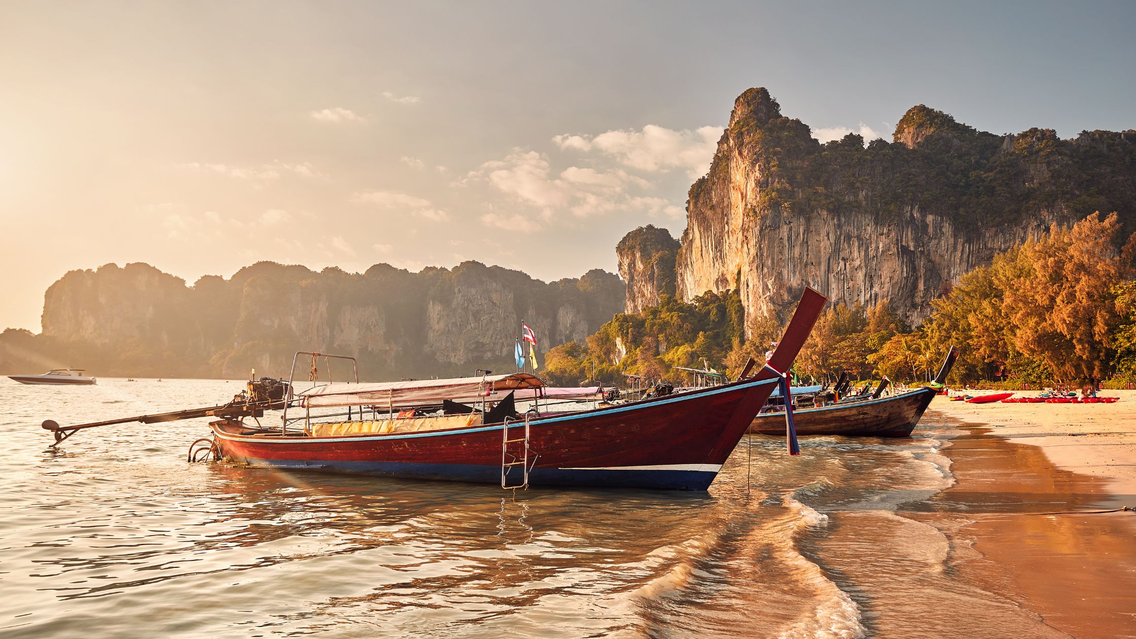 Boats in Krabi, Thailand.