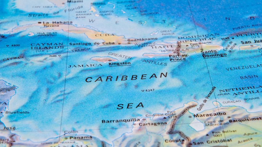 Mapa do Mar do Caribe