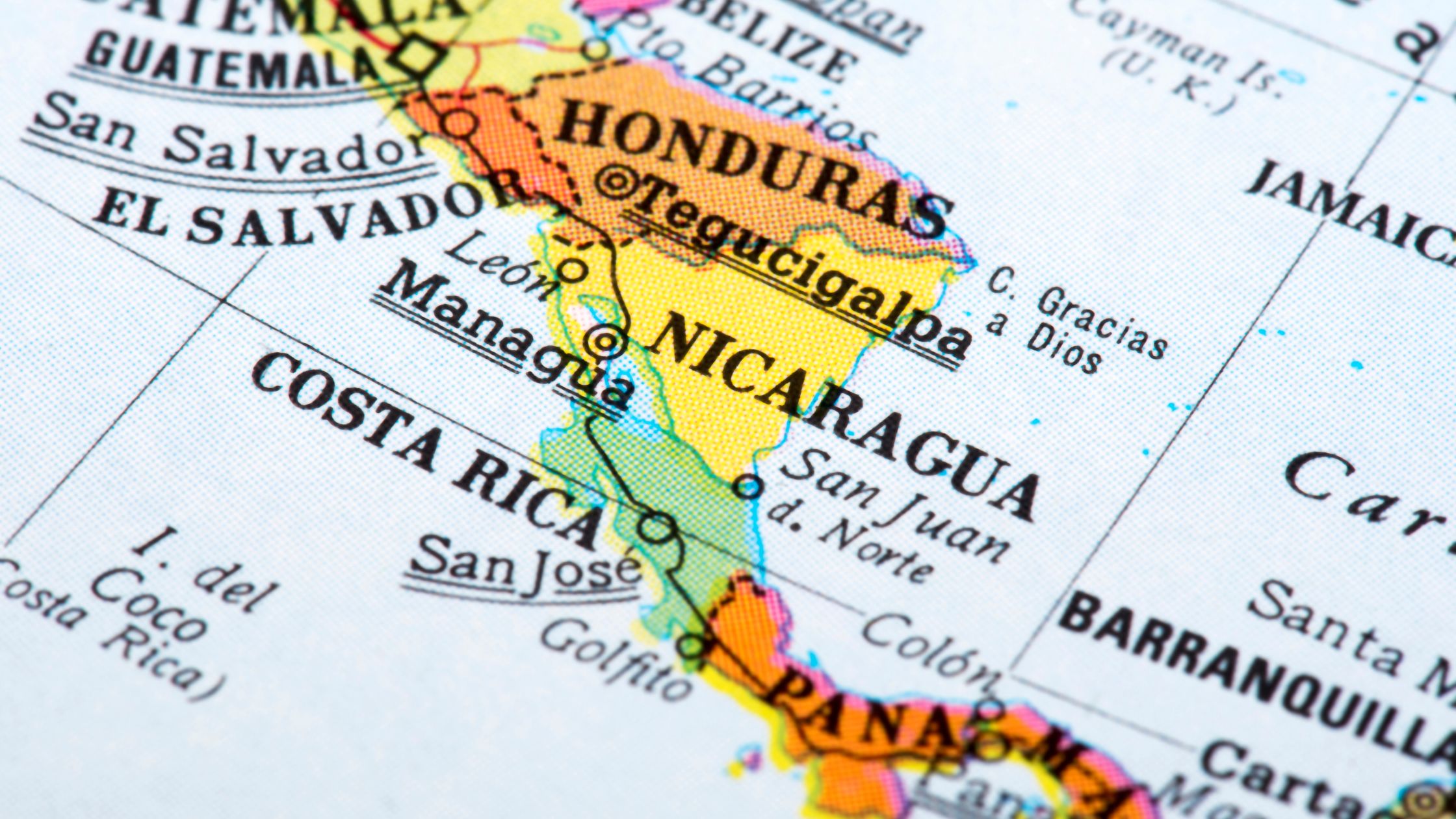 Mapa da América Central
