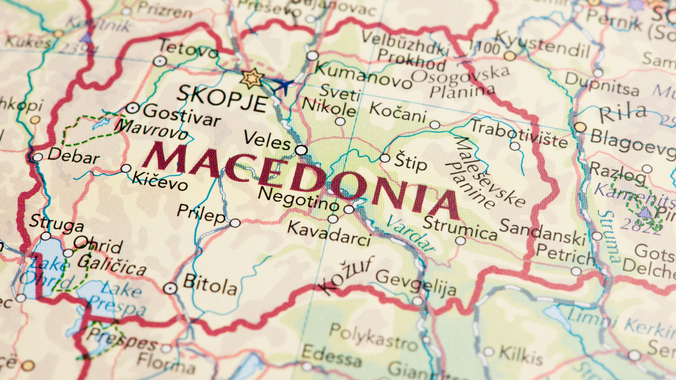 mapa da macedonia