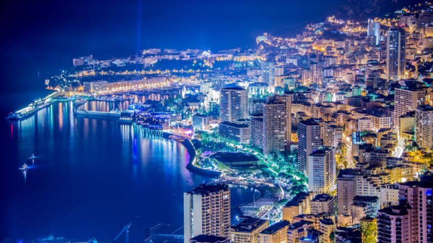 Night View of Monaco