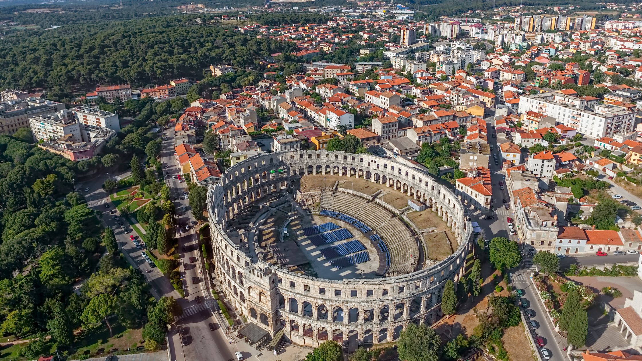 Vista de Pula, Croacia