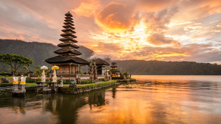 Pura Ulun Danu Bratan en Bali, Indonesia