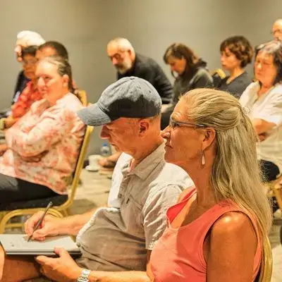 Group of people in the boardroom during the Paraguay tour, September 2025