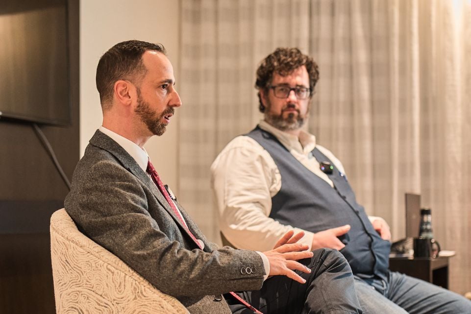 Mikkel Thorup and Gregory Treat speaking