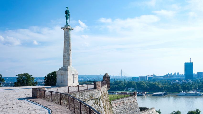 Monumento El Víctor en la Fortaleza Kalemegdan, Belgrado, Serbia