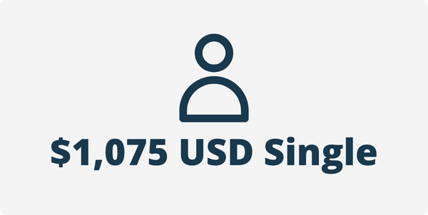 1,075 USD Single